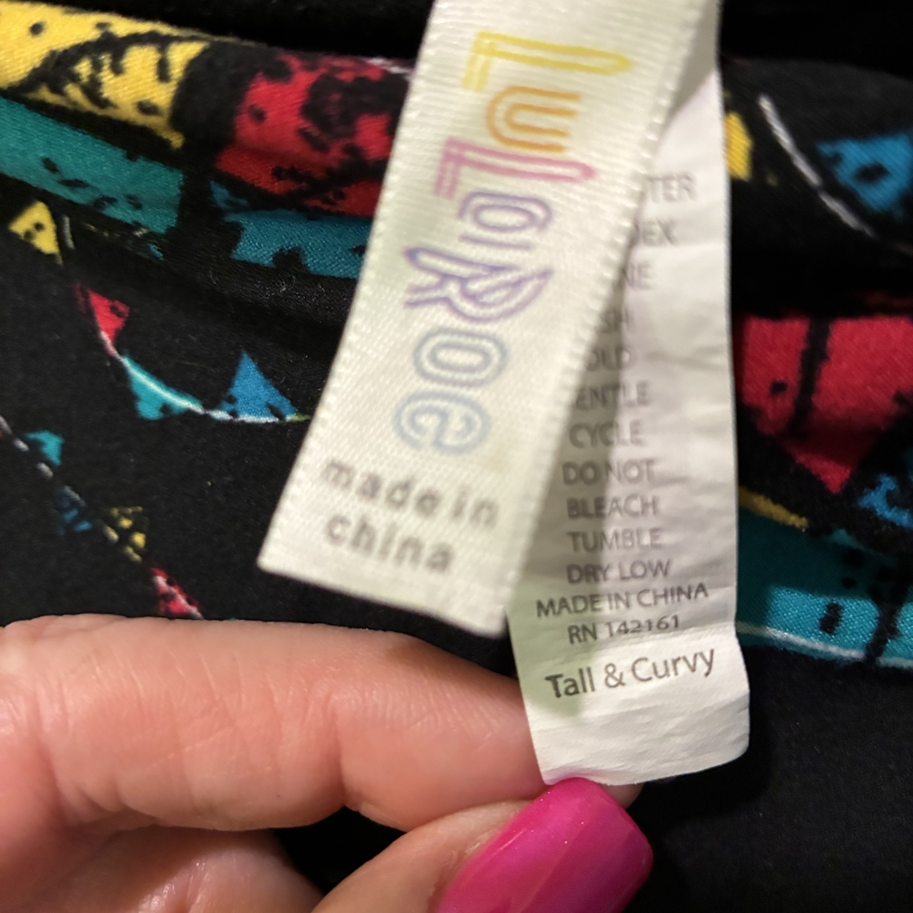LuLaRoe Leggings with Colorful Kite Pattern - Picture 2 of 3